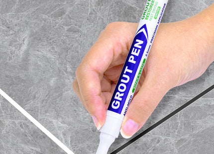 WSGenie Tile Grout Marker Pen — application on floor tiles