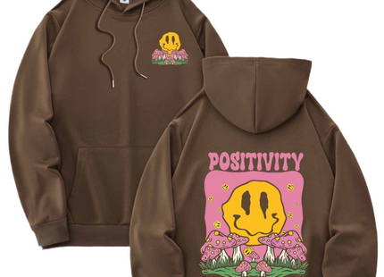 "Positivity" Graphic Hoodie with Drawstring