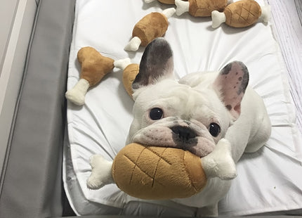 Squeaky plushy Dog Toy (Chicken Wing) - WSGenie