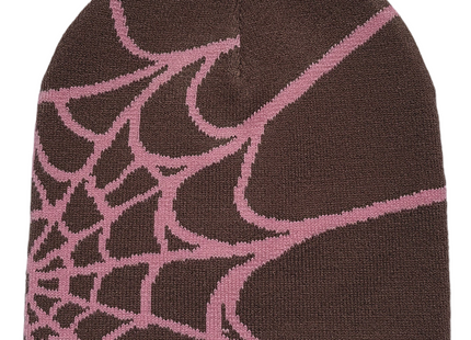 Y2K Unisex Spiderweb pattern Knitted beanie
