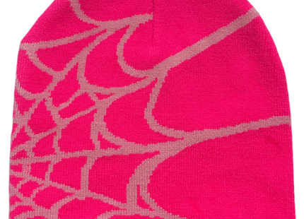 Y2K Unisex Spiderweb pattern Knitted beanie