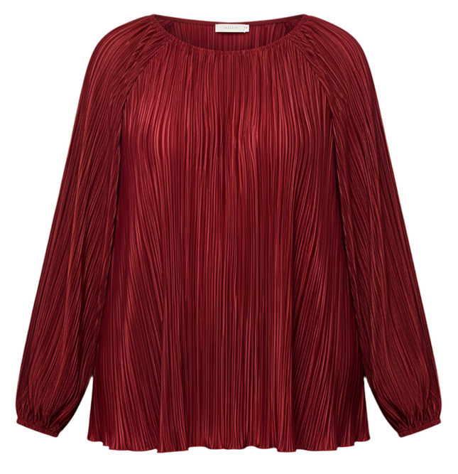 Womens Plus Size Elegant T-Shirt with Lantern Sleeves