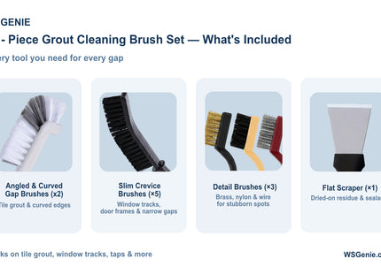 11-piece grout cleaning brush set 