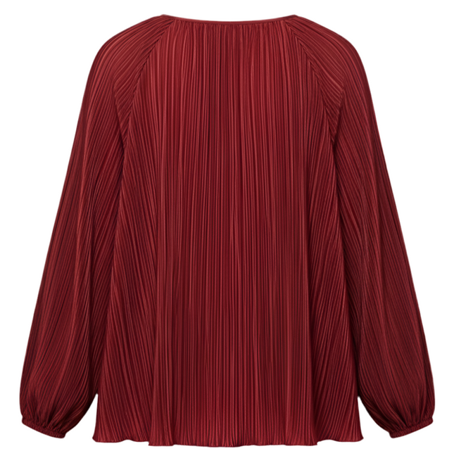 Womens Plus Size Elegant T-Shirt with Lantern Sleeves