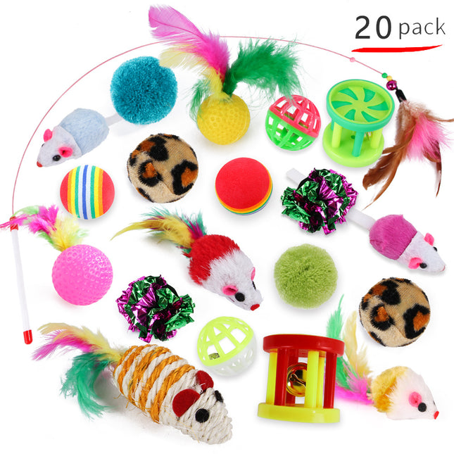 Lot de 20 jouets pour chat