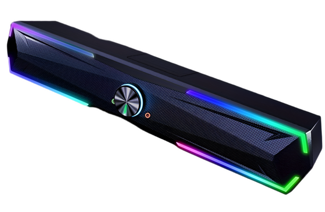 Coomaer 4D Surround Soundbar – HiFi Stereo Speaker with RGB LED Lighting