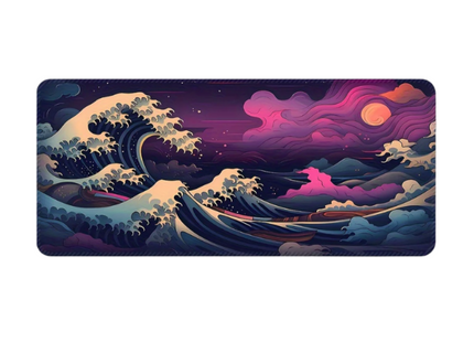 Vibrant Wave Design Gaming Mouse Pad