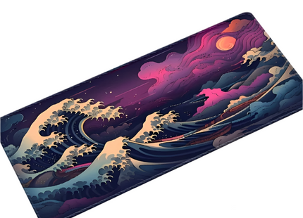 Vibrant Wave Design Gaming Mouse Pad