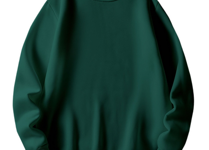 All-match Men's Casual Solid Crew Neck Sweatshirt For Fall Winter Outdoor Sports