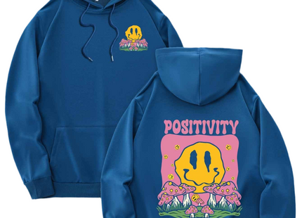 "Positivity" Graphic Hoodie with Drawstring