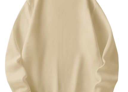 All-match Men's Casual Solid Crew Neck Sweatshirt For Fall Winter Outdoor Sports