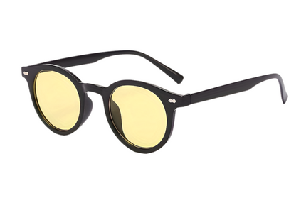 Shadez - Retro-Style Black Frame Sun Glasses (Unisex)