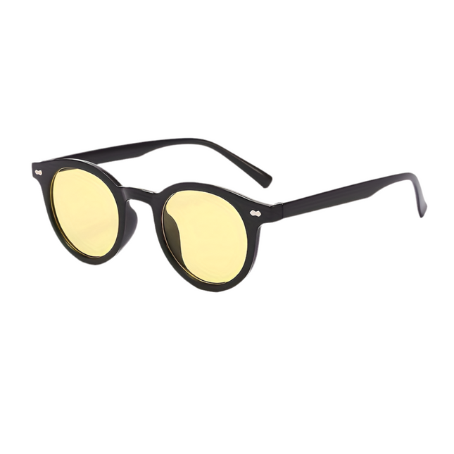 Shadez - Retro-Style Black Frame Sun Glasses (Unisex)