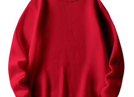 All-match Men's Casual Solid Crew Neck Sweatshirt For Fall Winter Outdoor Sports