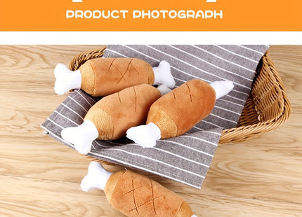 Squeaky plushy Dog Toy (Chicken Wing) - WSGenie