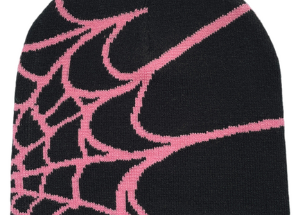 Y2K Unisex Spiderweb pattern Knitted beanie