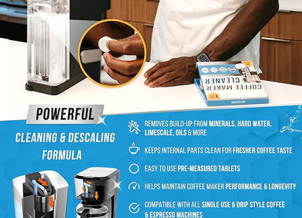 WSGenie Coffee Machine Descaling Tablets — compatible machines