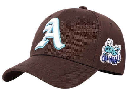 Classic Hippie Embroidery Letter A Baseball Cap