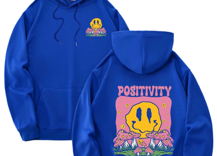 "Positivity" Graphic Hoodie with Drawstring