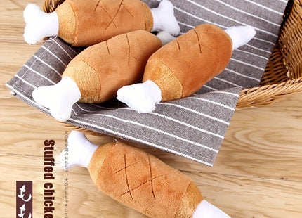 Squeaky plushy Dog Toy (Chicken Wing) - WSGenie
