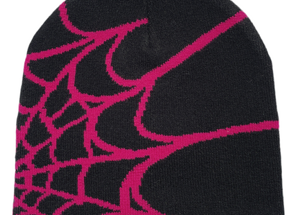 Y2K Unisex Spiderweb pattern Knitted beanie