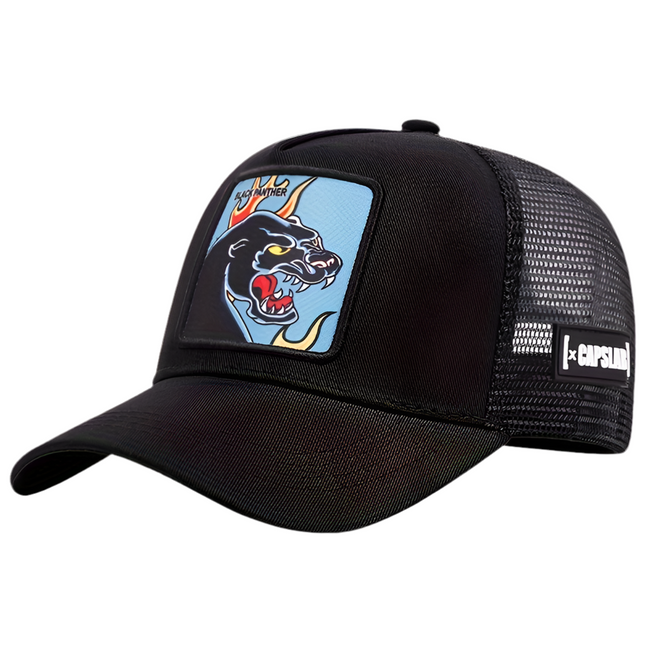Mesh Trucker Cap - black panther design (Adjustable)