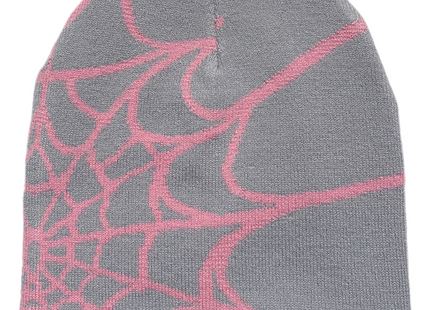 Y2K Unisex Spiderweb pattern Knitted beanie