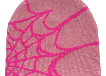 Y2K Unisex Spiderweb pattern Knitted beanie