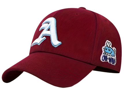 Classic Hippie Embroidery Letter A Baseball Cap