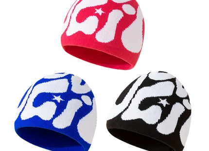 Y2K Unisex Letter Pattern Knitted Beanie