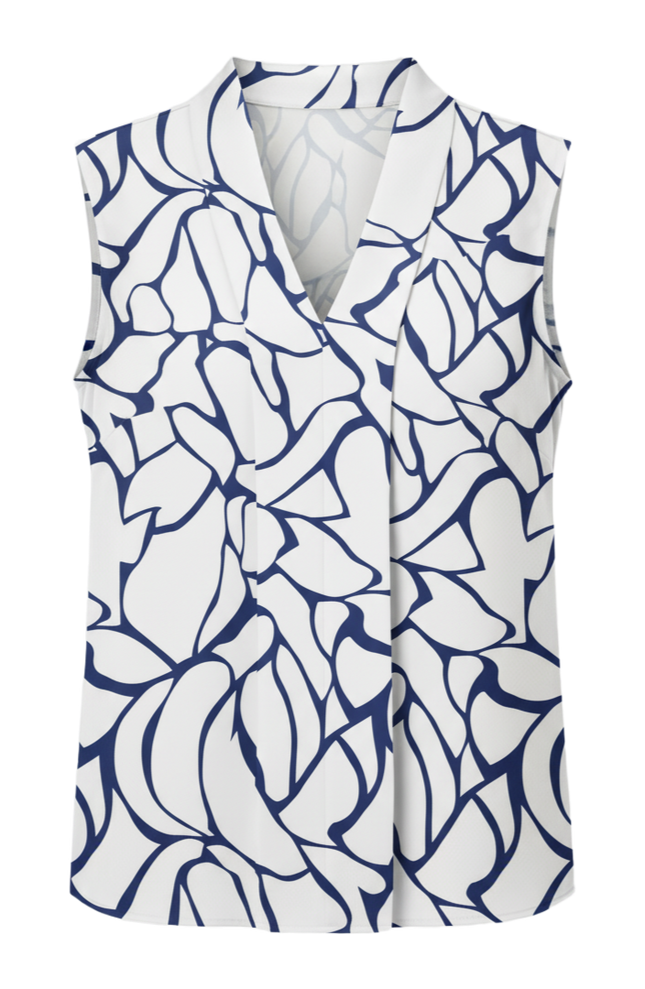 Women's Elegant Sleeveless V-Neck Blouse - Breezy Chic Top Ideal For Spring & Summer, Versatile Fashion For Casual Or Formal Wear