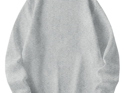 All-match Men's Casual Solid Crew Neck Sweatshirt For Fall Winter Outdoor Sports