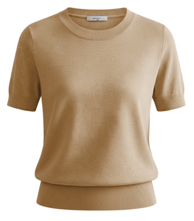 Soft Knit Banded Hem Top