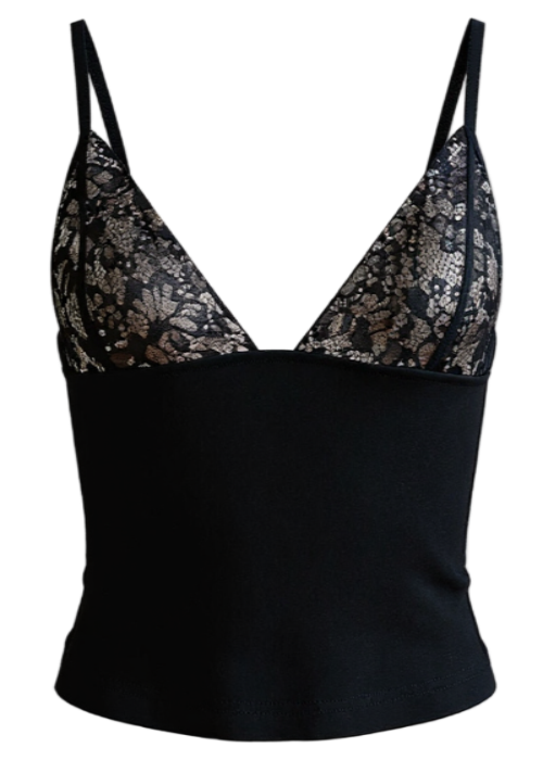 Camisole Lace Vest With Back Zipper