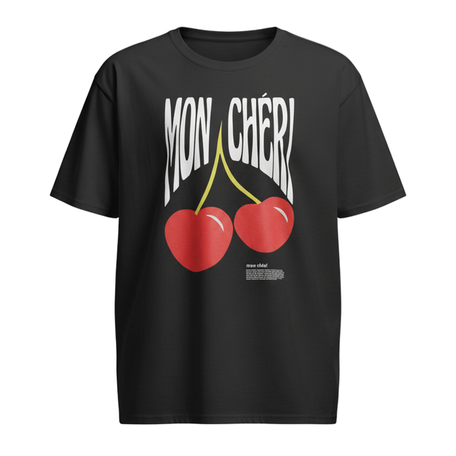 Womens 'MON CHERI' Design Short Sleeve T-Shirt