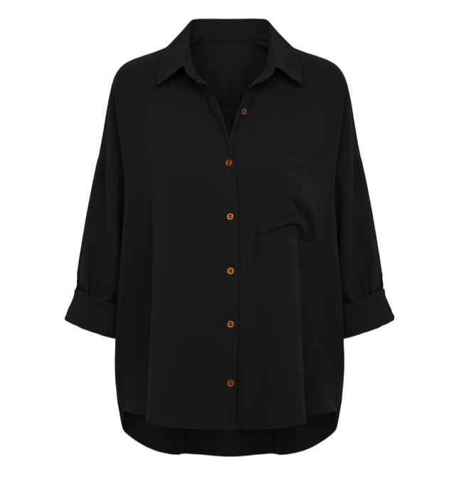 Women's Dropped Shoulder Bat Shirt Casual Long Sleeve Shirt