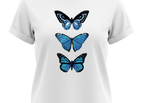 3 Blue Butterflys Tee