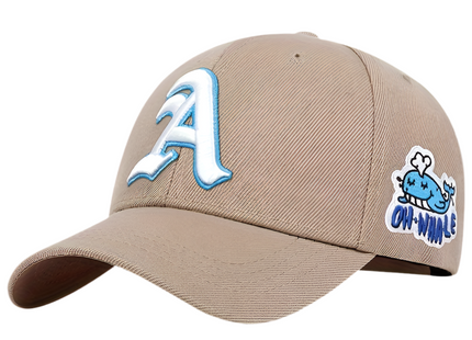 Classic Hippie Embroidery Letter A Baseball Cap