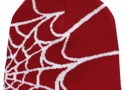 Y2K Unisex Spiderweb pattern Knitted beanie