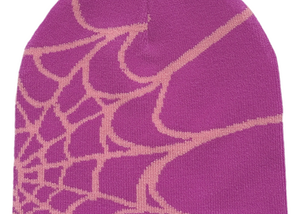 Y2K Unisex Spiderweb pattern Knitted beanie