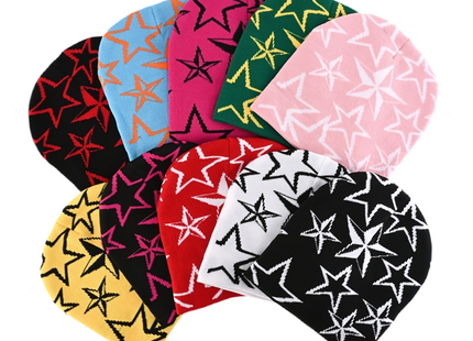 Y2K Unisex Star Pattern Knitted Beanie
