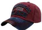 Dark blue eaves + burgundy hat