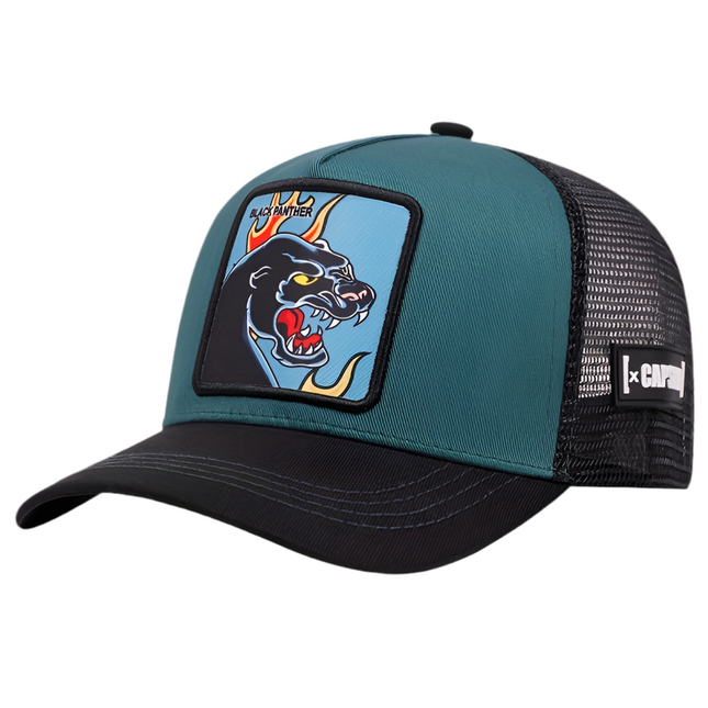Mesh Trucker Cap - black panther design (Adjustable)