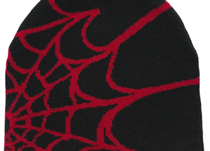 Y2K Unisex Spiderweb pattern Knitted beanie