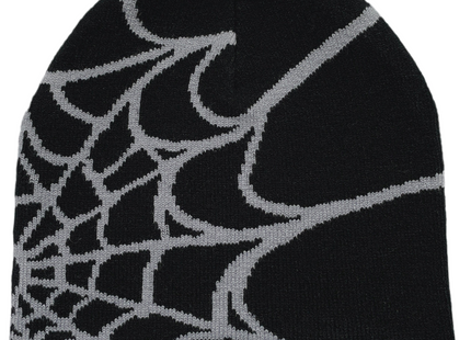 Y2K Unisex Spiderweb pattern Knitted beanie