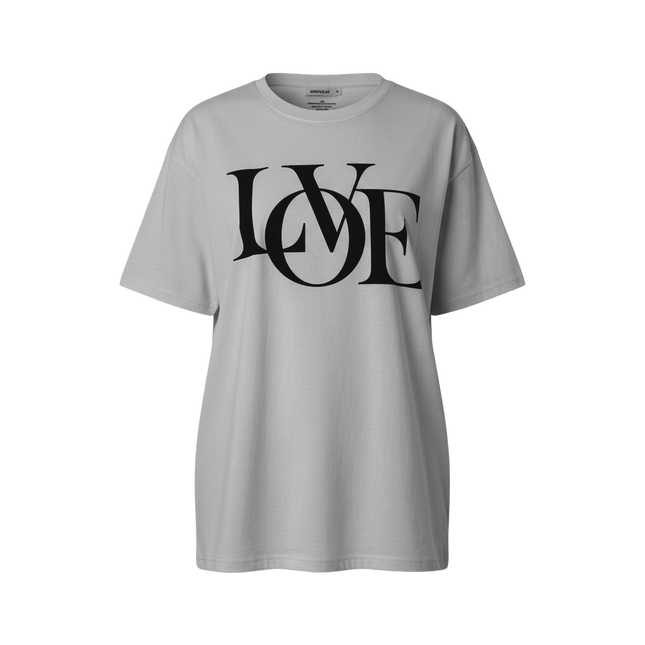 Womens Oversized 'Love' design Short Sleeves T Shirt