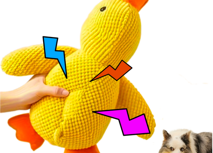 Squeaky Plush Duck Dog Toy