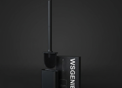 Silicone Toilet Brush with Wall Mount WSGenie