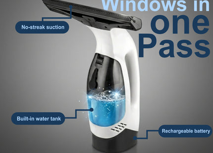 WSGenie Electric Window Vacuum Cleaner features infographic