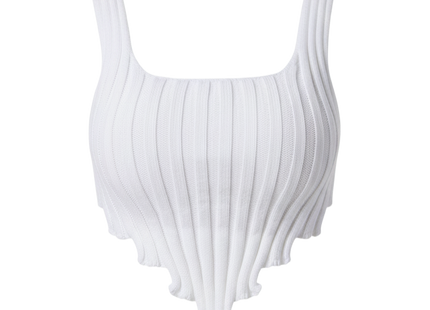 Asymmetric Imogen Hem Knitted Vest Crop Top